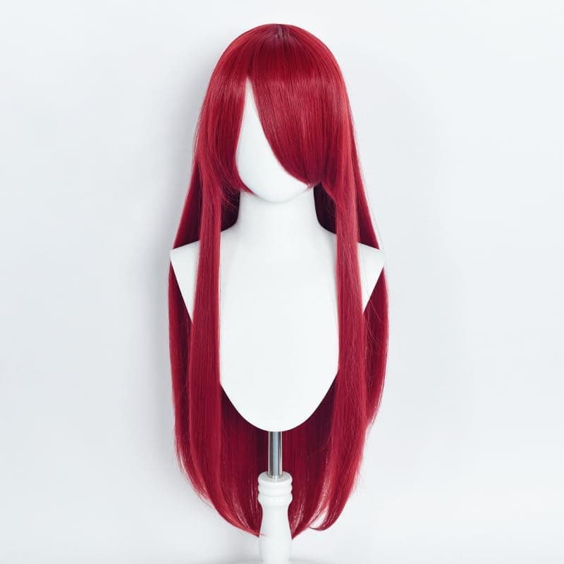 Cherry — дълга, права, червена, с бретон
