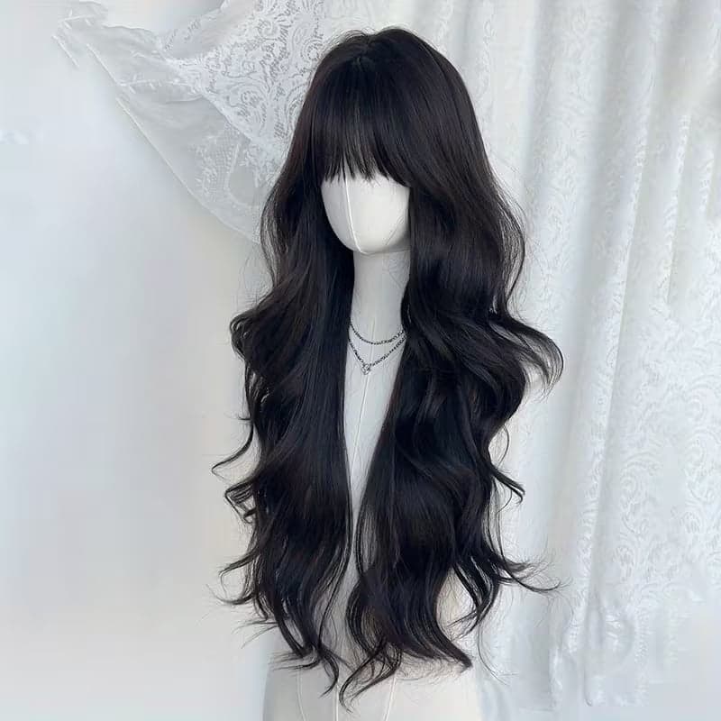 Loretta — дълга, вълнообразна, кафява, с бретон