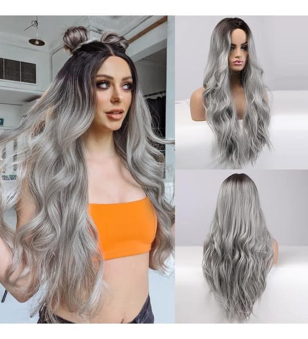 Silver Mist — дълга, вълнообразна, сива