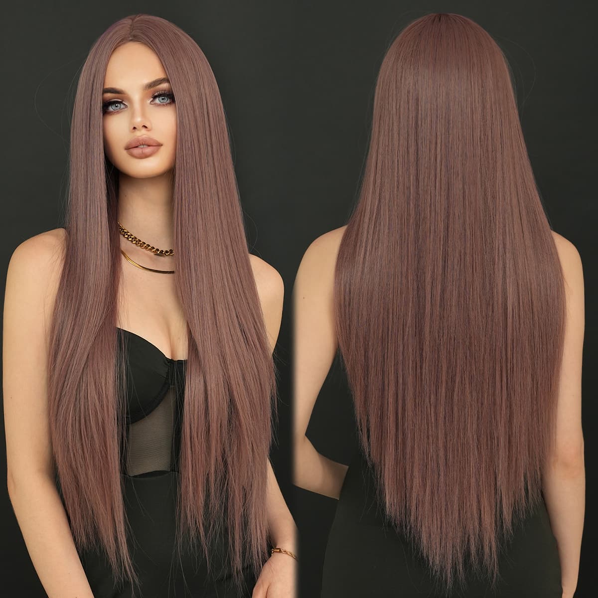 Violet — дълга, права, многоцветна